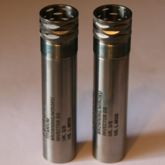 S/H Pair of Ported Extended Titanium Teague Chokes for 12ga Browning Invector DS in 3/8 (Light Modified)