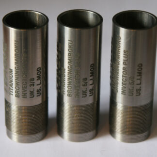 S/H Set of 3 titanium Teague Chokes for 12ga Browning Invector+ Flush Fit 1x 3/8 (Light Modified) + 2 x 5/8 (Light Improved Modified)